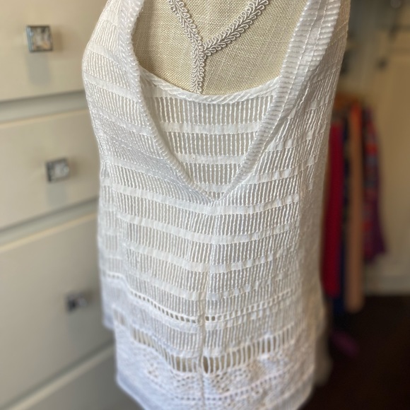 Anthropologie Maeve Ladder Lace Eyelet Tank Blouse.  Size 2 - Picture 3 of 7